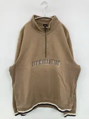 HUF ハフ スウェット XL ブラウン コットン ブランドロゴ 刺繍 ライン柄 長袖 メンズ