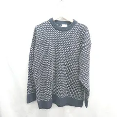 ◇ ⊇ MACOBER マコバー バーズアイ 長袖 ニット サイズF ネイビー系 メンズ E  【1411280030899】のサムネイル