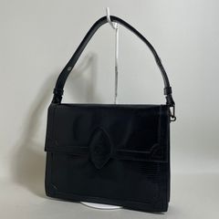 2605-26｜イヴサンローラン ショルダーバッグ レザー ブラック - メルカリ
