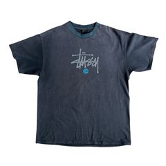 90s STUSSY n4 ロゴ プリント Tシャツ XLサイズ 紺タグ MADE IN USA