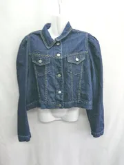◇ ⊇ DAY CLOSET デイ クローゼット ショート丈 長袖 デニムジャケット Gジャン サイズM インディゴブルー レディース E  【1411280049945】のサムネイル