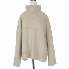 美品✨ 近年 エブール カシミヤ100% ニット タートル リブ ローゲージ