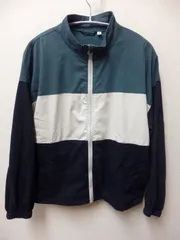 605D42◆devirock◆配色切替トラックジャケット◆黒×緑◆160cm◆ジュニア