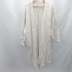 ◇ ⊇ PATTERNTORSO ノーカラー サイドスリット 長袖 ロングニット カーディガン 表記なし ベージュ系 レディース E  【1412090012174】