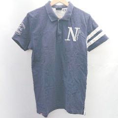 希少】トミー ネイビー ポロシャツ メンズ NY 前面背面ロゴ - メルカリ