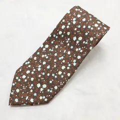 BARBA バルバ ネクタイ セッテピエゲ プリント 花柄 小花柄 ボタニカル シルク ブラウン イタリア製 メンズ b01265のサムネイル