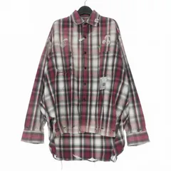 ミハラヤスヒロ MIHARA YASUHIRO 25AW Vintage Like Check L/S Shirts ヴィンテージライク チェックシャツ 長袖 46 レッド 赤 J15SH181のサムネイル