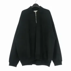 マーカウェア MARKA WARE 26SS HALF ZIP POLO HUGE SWEAT オーガニックコットン ヘビー吊裏毛 ハーフジップポロヒュージスウェット トレーナー 長袖 2 ブラック 黒 A26A09CS03Cのサムネイル