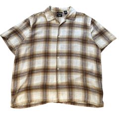 希少 00s haggar リネン レーヨン オンブレチェックシャツ - メルカリ