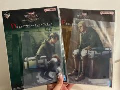 進撃の巨人1番くじ C賞リヴァイフィギュア、E賞エルヴィンアクスタ、F