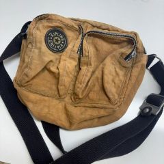 美品 テラパックス インディゴ染めヘンプコットン ウエストバッグ 