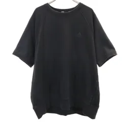adidas アディダス 半袖 スウェット トレーナー 2XL ブラック メンズ 古着