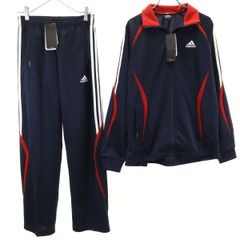 【新品未使用】 ジャージ上下セット 紺/赤ライン 新品未使用】adidas ジャージ上下セット 紺/赤ライン - メルカリ