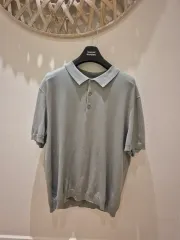 H&M エイチ・アンド・エム ニット 半袖 カラーTシャツ L サイズ カーキ、ネイビー ２点 一緒に 出品