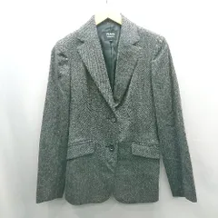 ◇ ⊇ TRANS WORK トランスワーク 肩パッド入り 長袖 テーラードジャケット サイズS グレー レディース E  【1412260005234】のサムネイル
