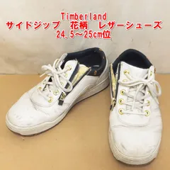 S196【特価】Timberland　サイドジップ　花柄　レザーシューズ　24.5～25cm位　中古 /5のサムネイル