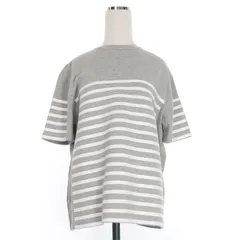 ティーバイアレキサンダーワン T by Alexanderwang ラバープリントボーダー ヘビーウェイトTシャツ カットソー 半袖 XS グレーのサムネイル