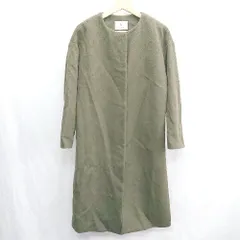 ◇ ⊇ N. Natural Beauty Basic ノーカラー 長袖 ロングコート サイズM カーキ レディース E  【1412260013284】のサムネイル