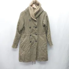 ◇ ⊇ KBF ケービーエフ URBAN RESEARCH ボアライナー取り外し可能 長袖 モッズコート サイズF カーキ レディース E  【1412260013161】
