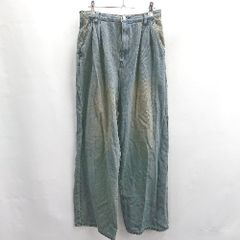 新品タグ付き】33℃ デニム テンセルタックワイドパンツ 定価1.5万 青