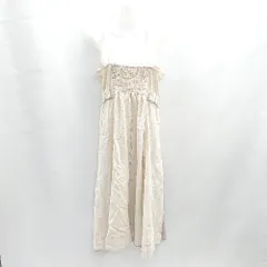 ◇ Θ CPCM シーピーシーエム 異素材 プリーツ ノースリーブ ロング ワンピース サイズ F ナチュラル レディース E  【1412260021456】のサムネイル