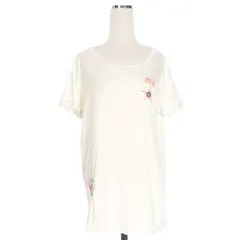 マザー mother コットン 刺繍 Tシャツ カットソー 袖ロールアップ 半袖 XS ホワイト 白 2710900016 8141-315 国内正規のサムネイル