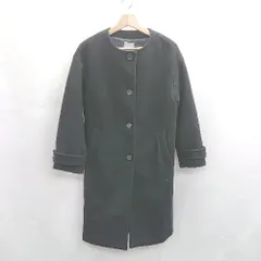 ◇ ⊇ ノーカラー 長袖 コート ジャケット サイズ M ブラック レディース E  【1412260020657】