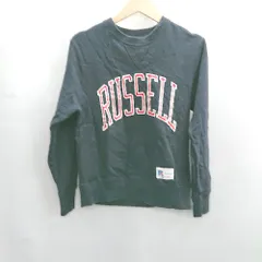 ◇ ⊇ RUSSELL ATHLETIC ラッセルアスレティック ロゴ文字プリント 長袖 トレーナー サイズM ネイビー レディース E  【1412260024112】のサムネイル