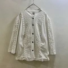 USA 90s ヴィンテージ シャツ ブラウス レース 白 アメリカ Viintage ノーカラー I42