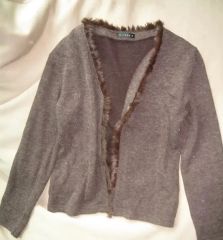 GALERIEVIE ウールカシミヤリバーコートダブルフェイスノーカラー 