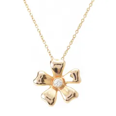 デビアス Au750 ワイルドフラワー 1P ダイヤモンド ネックレス アクセサリー ゴールド 5.1g【中古】のサムネイル