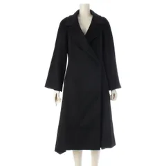 セリーヌ カシミヤ シルク ベルテッド コート ロング アウター ブラック 40【中古】のサムネイル