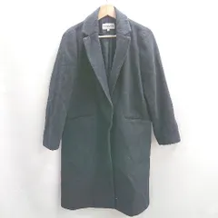 ◇ ⊇ GLOBAL WORK グローバルワーク ロング丈 シンプル 長袖 コート サイズM ネイビー レディース E  【1412260029612】