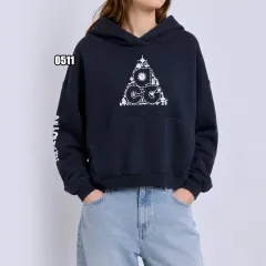 XL NIKE ACG ブラック クロップド プルオーバー キッズ フーディー