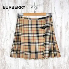 00s BURBERRY BLUE LABEL バーバリーブルーレーベル ノバチェック フリンジ ベルト プリーツスカート ベージュ レディース y2k 平成ギャル アムラー 安室奈美恵さんのサムネイル