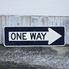 50s ビンテージ ロードサイン ONEWAY クッション アンティーク 雑貨