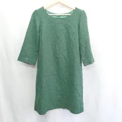◇ ⊇ BEAMS LIGHTS ビームス ライツ 七分袖 ミニ丈 ワンピース サイズ38 グリーン系 レディース E  【1412260043953】のサムネイル