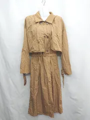 ◇ ⊂ ◎ ●美品● titivate ティティベイト ケープ　ロング 長袖 トレンチコート サイズM ブラウン レディース E  【1412260045568】のサムネイル