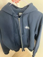 stussyダブルジップパーカー 《oldstussy》 sサイズネイビー - メルカリ