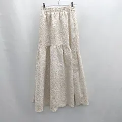 ◇ ⊂ tocco closet トッコ クローゼット ロング フレア スカート サイズM アイボリー レディース E  【1501160024251】