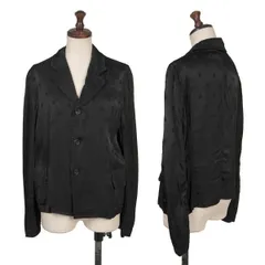 コムコム コムデギャルソンCOMME des GARCONS 製品洗いドットジャガードレーヨンジャケット 黒Mのサムネイル