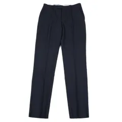 メゾンマルタンマルジェラMaison Martin Margiela 14 センタープレスウールトロスラックス 紺46のサムネイル