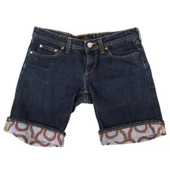 ヴィヴィアンウエストウッド アングロマニアVivienne Westwood ANGLOMANIA×Lee 裏スクイグルプリントデニムショートパンツ インディゴXSのサムネイル