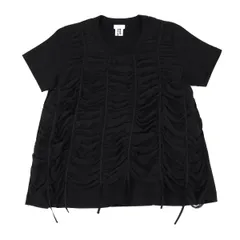 ノアール ケイ ニノミヤnoir kei ninomiya シフォンギャザーレイヤードTシャツ 黒Sのサムネイル