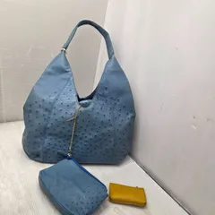 5 S04544  OSTRICH オーストリッチ ハンドバッグ  ショルダーバッグ トート 小銭入れ セカンドバッグ   鞄 レディース ブランド