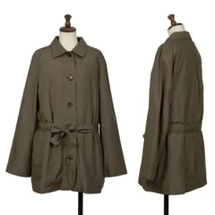 マドモアゼルノンノンMademoiselle NON NON 着脱インナーダウンギンガムチェックハーフコート カーキM位のサムネイル