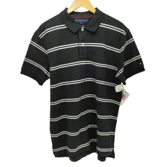 トミーヒルフィガー TOMMY HILFIGER 80/3 Ply Pique ボーダー ポロシャツ メンズ import：L 