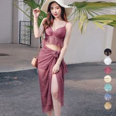[Immediate Delivery] Women's Swimsuit 3-Piece Set, Korean Style