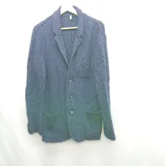 ◇ ⊇ UNITED COLORS OF BENETTON ユナイテッド カラーズ オブ ベネトン 長袖 ニットジャケット サイズM ネイビー メンズ E  【1501230006668】のサムネイル