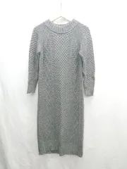 ◇ ⊇ Simplicite シンプリシテェ ウール混合 長袖 膝下 ワンピース サイズF グレー レディース E  【1501230010610】のサムネイル